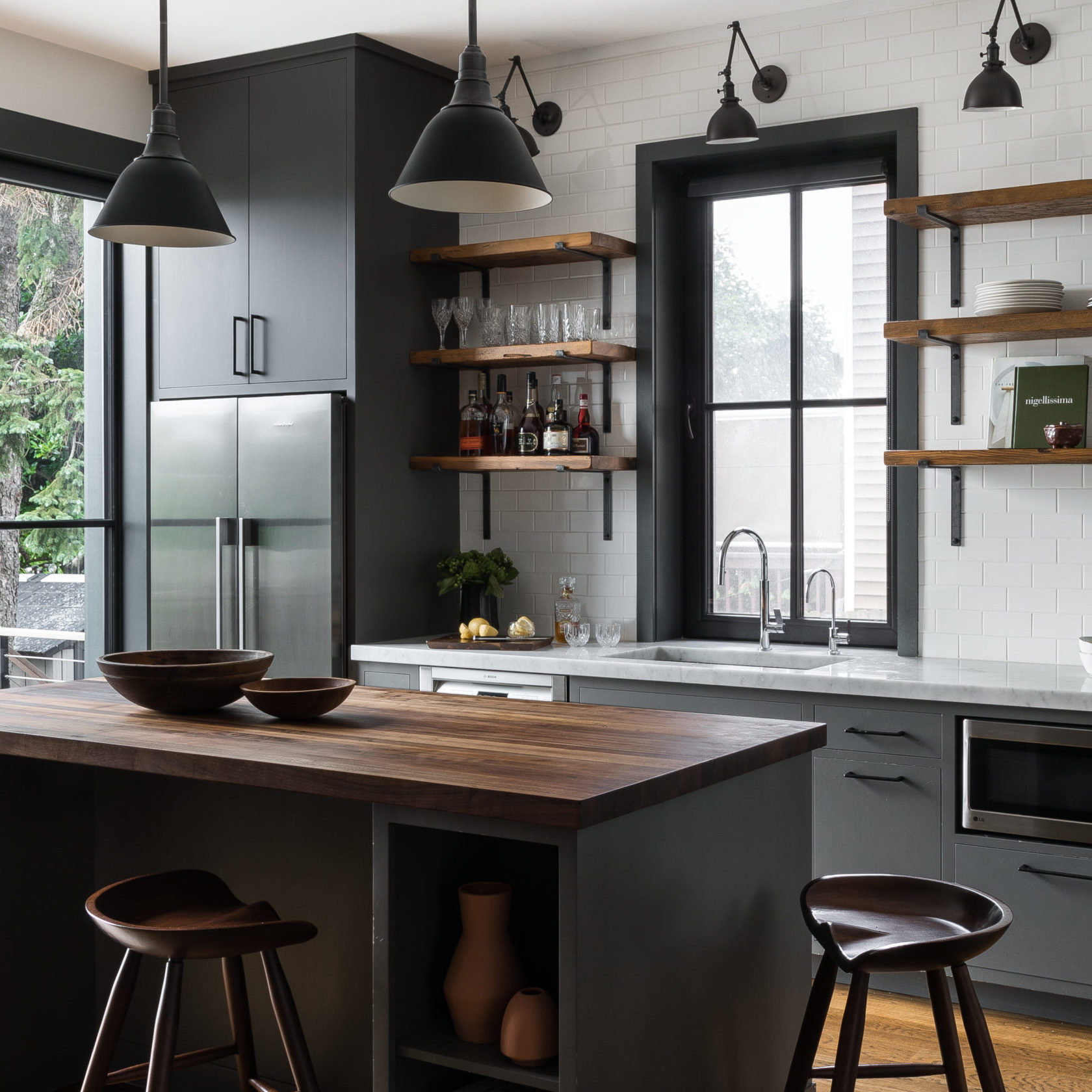 Industrial And The Sleek Organic Cabinetry