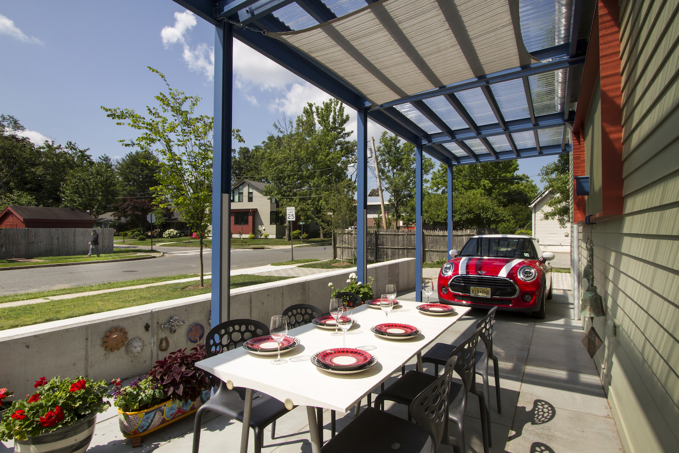 exterior-renovation-white-table-red-car-princeton-nj